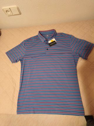 Mizzen+Main Polo Rayas Azul/Rojo Talla XL