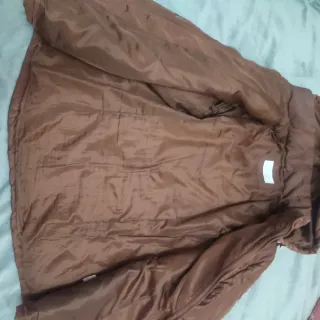 Piumino donna con cappuccio marrone