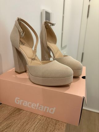 Tacones Graceland Beige Talla 39