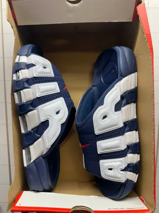 Nike Air More Uptempo Slide Blu/Bianco 48,5
