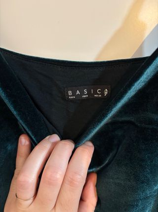 Camiseta tirantes terciopelo verde