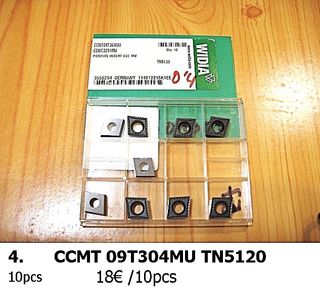 Insertos CCMT WIDIA y Hertel