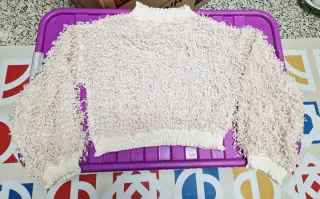 Blusa Zara Beige Texturizada