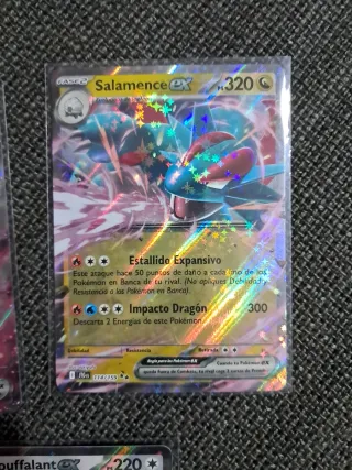 Pack 5 Cartas Pokémon: Reshiram, Salamence, Mismag