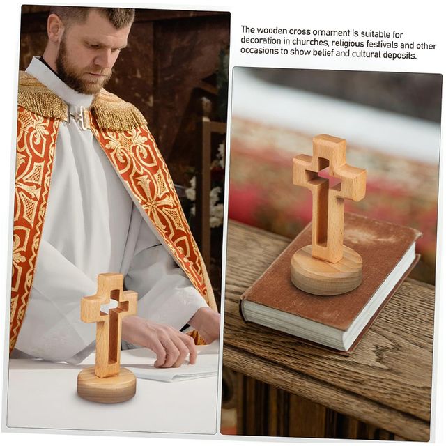 12CM CRUZ DE MADERA PARA REZO CON BASE DE 7×12CM