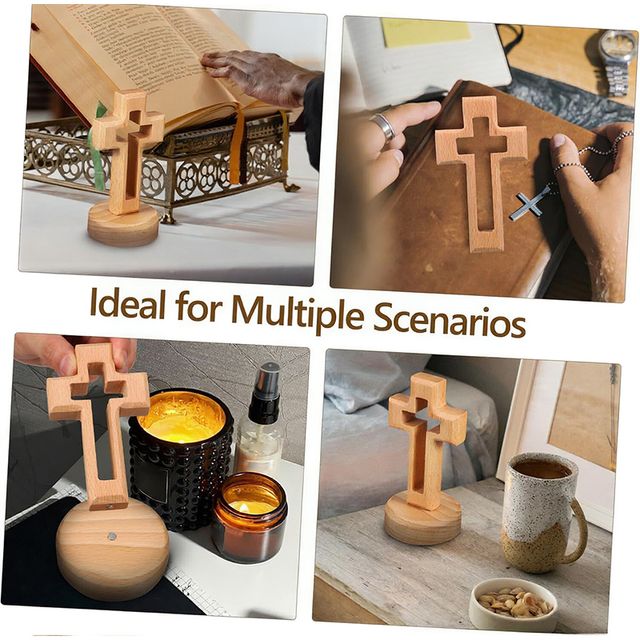 12CM CRUZ DE MADERA PARA REZO CON BASE DE 7×12CM