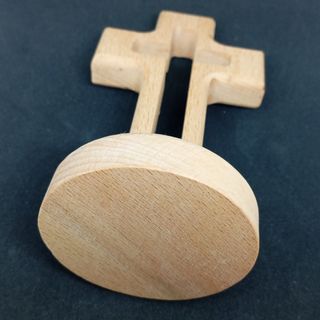 12CM CRUZ DE MADERA PARA REZO CON BASE DE 7×12CM