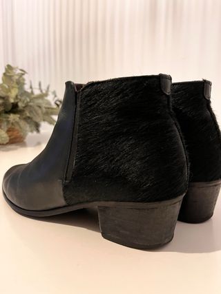 Botines Wonder Talla 41 Negro Pelo