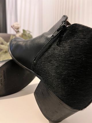 Botines Wonder Talla 41 Negro Pelo