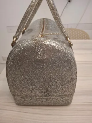 Furla Candy Bag Glitter Argento
