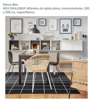 Tappeto a Quadri Bianco e Nero