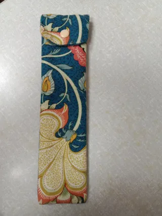 Funda abanico tela hecha a mano