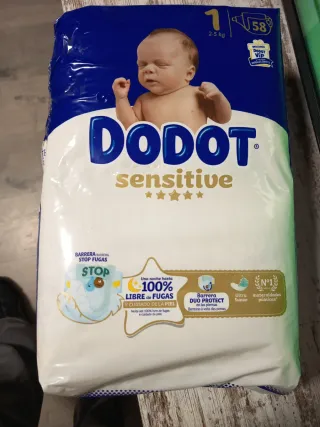 Dodot Sensitive Talla 1 (2-5 kg) - 58 pañales