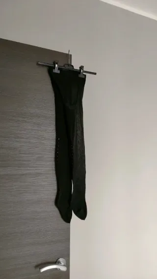 Collant con brillantini neri