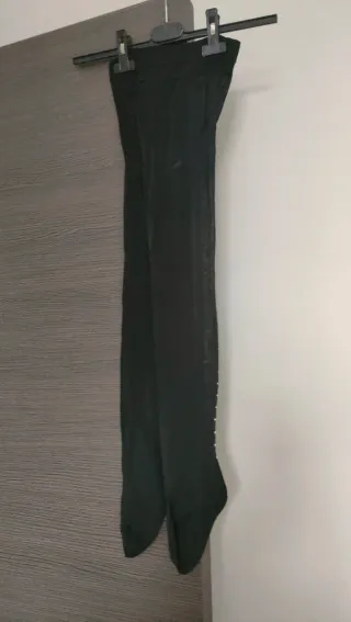 Collant con brillantini neri