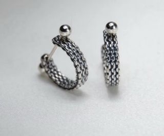 Pendientes Aro Plata Vintage