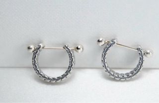 Pendientes Aro Plata Vintage