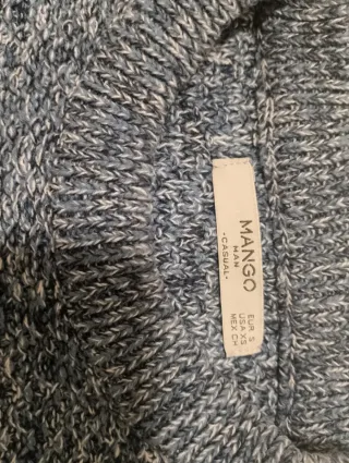 Jersey Mango Talla S Azul y Blanco