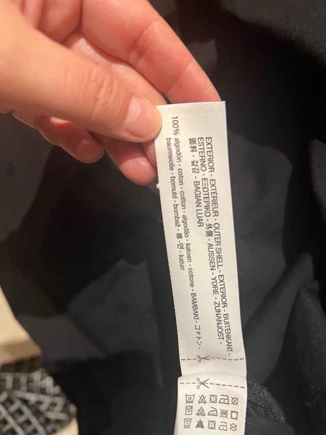 Vestido negro Oysho bordado