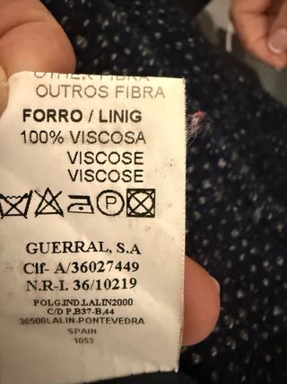 Abrigo jaspeado azul Guerral. T. 46