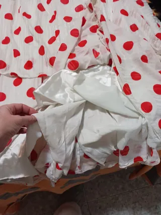 Falda flamenca lunares rojos