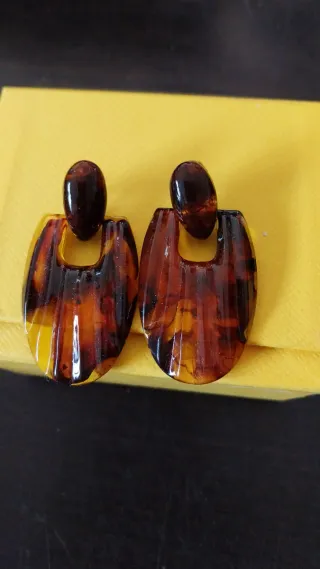 Pendientes antiguos carey