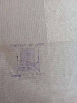 Lámina antigua ruta Madrid-Valencia