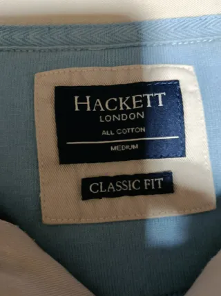 Polo Hackett London Manga Larga Azul