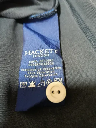 Polo Hackett London Manga Larga Azul