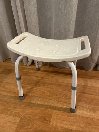 Taburete de ducha blanco