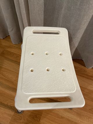 Taburete de ducha blanco
