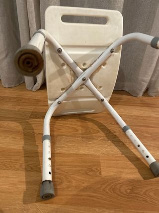 Taburete de ducha blanco