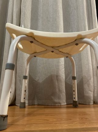 Taburete de ducha blanco