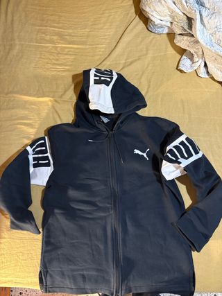 Sudadera Puma Negra y Blanca