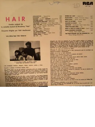 HAIR - Banda Sonora Original LP + Libreto Dedicado