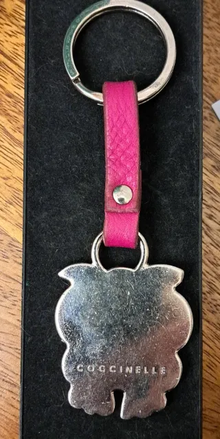 Portachiavi Coccinelle gufo in acciaio con strass