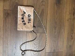 Bolso terciopelo rosa Girl Power