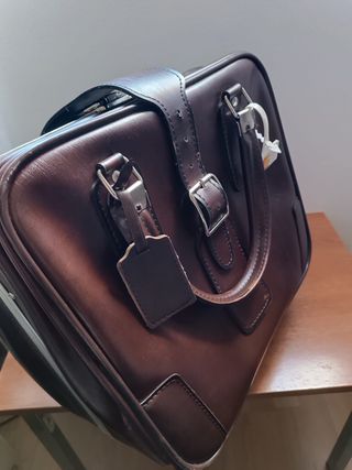 Maleta Vintage Efecto Piel - Etiqueta Iberia