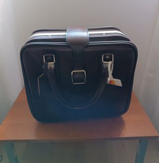 Maleta Vintage Efecto Piel - Etiqueta Iberia