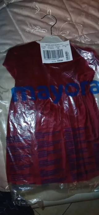 Vestito velluto rosso bimba