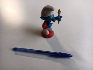 Pitufo pintor con pincel