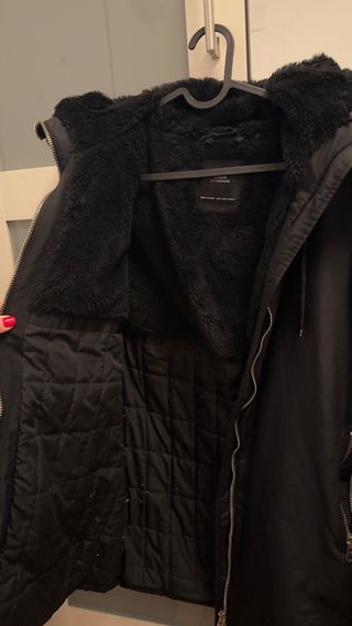 Abrigo Zara Negro Impermeable Invierno