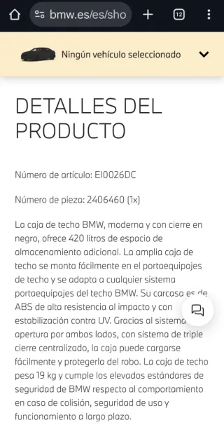 Cofre Techo BMW con Baca