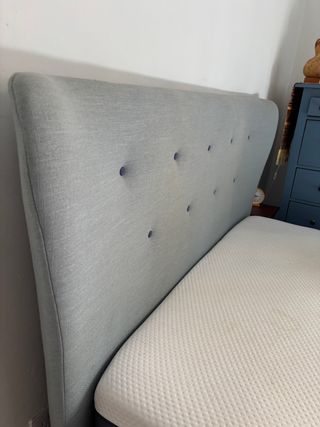 Cama King Tapizada Diseño Cabecero Alto