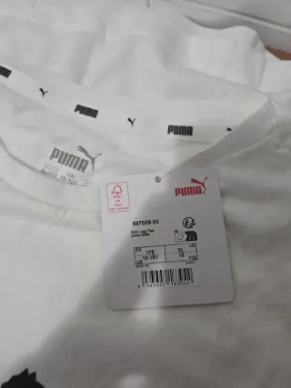 Camiseta Puma Niños Blanca