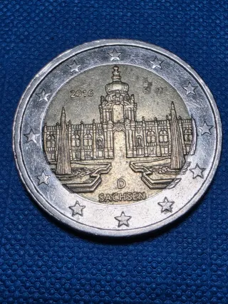 Moneda 2€ Conmemorativa Sajonia 2016