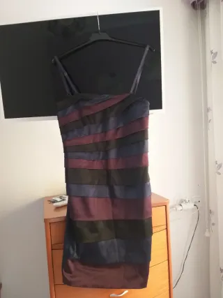 Vestido de fiesta rayas Talla L