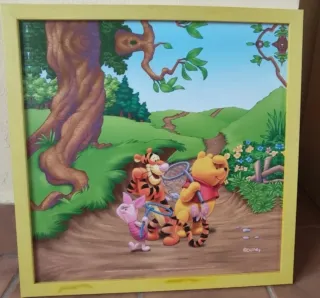 Tres cuadros decorativos Winnie de Pooh