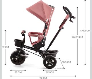 Triciclo Kinderkraft Multiposición Rosa