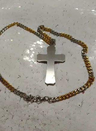 Cadena eslabones con dije Cruz